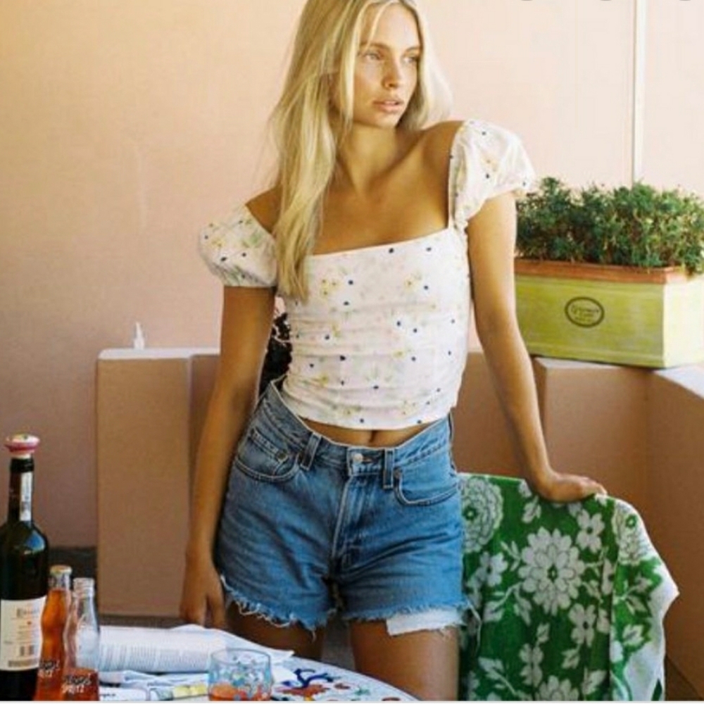 🧁WITH JEAN🧁 DEMI TOP IN PANSE ROSA S